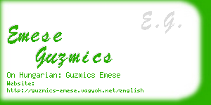 emese guzmics business card